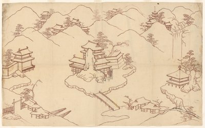 Paysage de style chinois - Sasaya (workshop of)