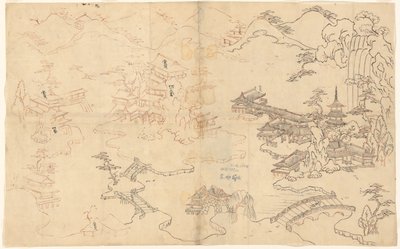 Paysage de style chinois - Sasaya (workshop of)