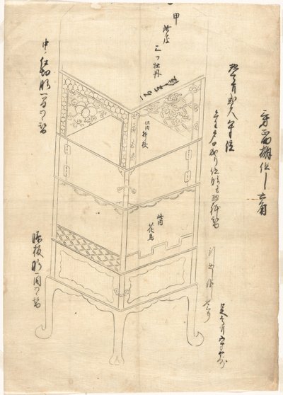 Projet pour une armoire - Sasaya (workshop of)