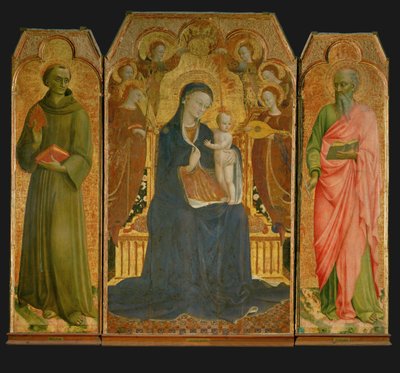 Polyptyque. Au centre : Vierge à l