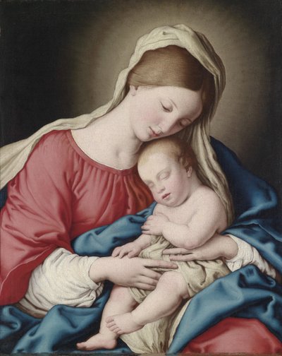 Vierge avec enfant endormi - Sassoferrato