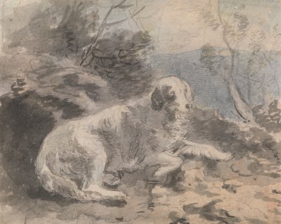 Un setter dans un paysage - Sawrey Gilpin