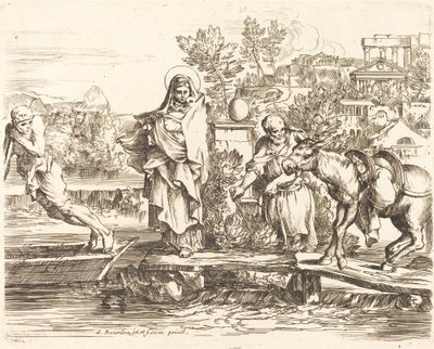 La Sainte Famille se préparant à embarquer - Sébastien Bourdon
