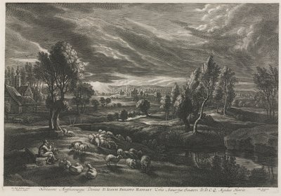 Paysage avec berger jouant de la flûte - Schelte Adams Bolswert