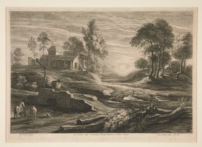 Paysage avec un puits - Schelte Adams Bolswert