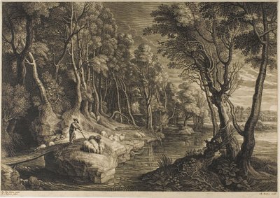 Forêt traversée par un ruisseau, de Les Petits Paysages - Schelte Adamsz. Bolswert
