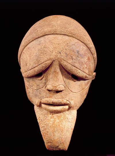 Sculpture en terre cuite de tête masculine, Sokoto, Nigeria, VIe-IIe siècle av. J.-C. - School African