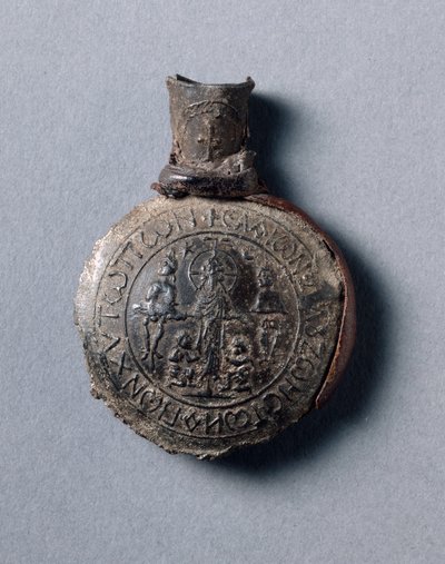 Ampoule de pèlerin avec scènes de la Crucifixion (recto) et de l