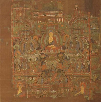 Ch.1.iii.02 Paradis de Bhaisajyaguru, 8e-9e siècle, Tunhuang - School Chinese