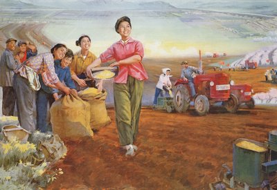 "La terre remplie de printemps", affiche de propagande de la Révolution culturelle chinoise - School Chinese