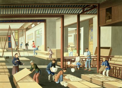 Fabrication de la porcelaine (gouache sur papier) - School Chinese