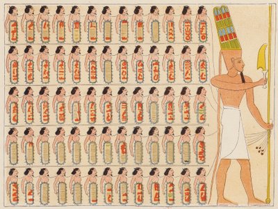 Pharaon égyptien ancien Shoshenq I menant son armée - School Egyptian