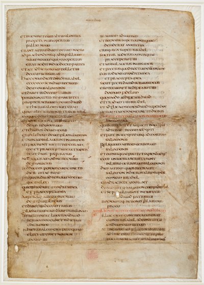 Fragment de la Bible du Livre des Rois (la 