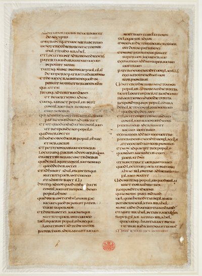 Fragment de la Bible du Livre des Rois (la 
