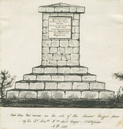 Blithfield - Mémorial sur le site de l