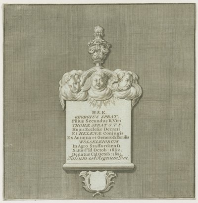 Colwich - Monument mural à George Sprat - School English