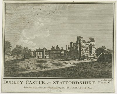 Château de Dudley - Le donjon (gravure sur cuivre) - School English