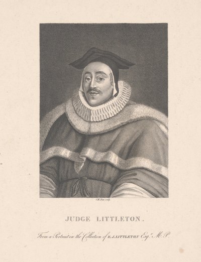 Juge Littleton, gravé par C. M. Dien (gravure) - School English