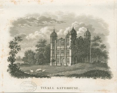 Tixall Hall - Pavillon : gravure (vignettée), nd [début 19e siècle] - School English