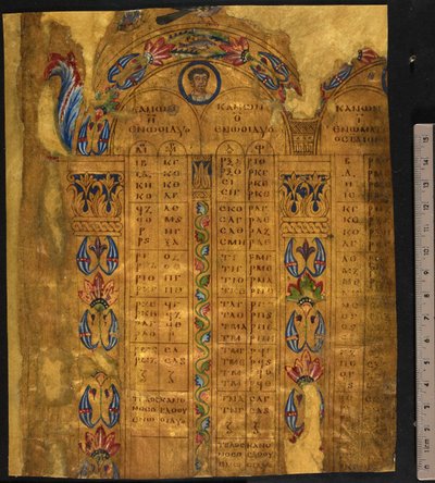 Tables canoniques, 6e-7e siècle, Add MS 5111, f.11r - School European