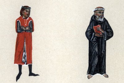 Marcabru, un troubadour du Moyen Âge, illustration de 