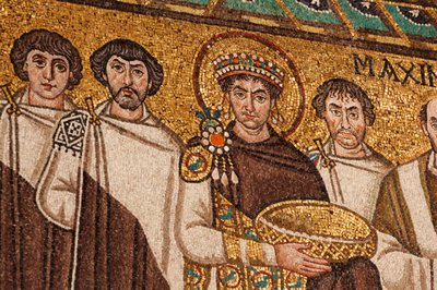 Empereur Justinien I (mosaïque) - School Italian