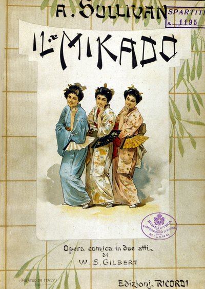 Partition de "Mikado" de Gilbert et Sullivan. Bibl. du Conservatoire de Musique, Milan. - School Italian