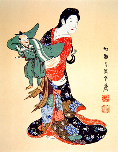Culture du vieux Japon - un joueur de marionnettes Bunraku - School Japanese