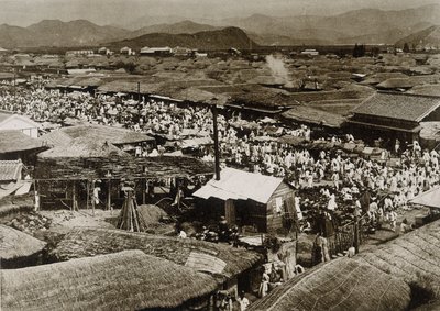 Vue de la place du marché à Daegu, Corée - School Korean