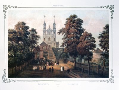 Environs de Vilnius : église de Kalvarija, de 