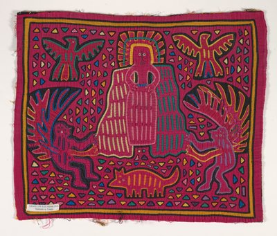 Panneau de chemise (mola), Peuple Kuna, Îles San Blas, c.1950s - School Panamanian