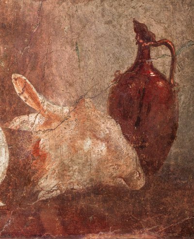 Statue de Dionysos, tête de chèvre et fruits, Herculanum - School Roman