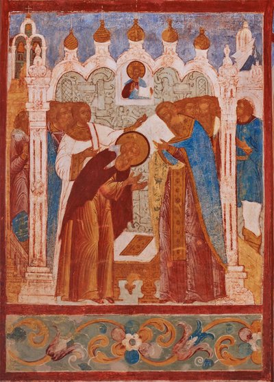 Consécration monastique de Saint Abraham de Rostov - School Russian