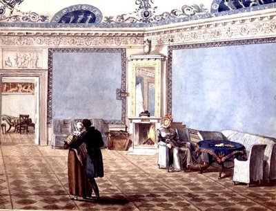 Salon bleu néoclassique à Saint-Pétersbourg - School Russian