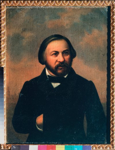 Portrait du compositeur Mikhail I Glinka - School Russian