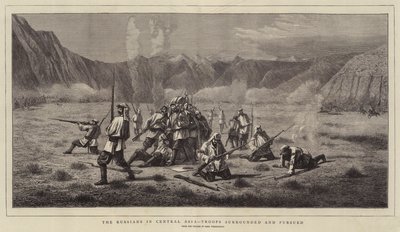 Les Russes en Asie centrale, troupes entourées et poursuivies - School Russian