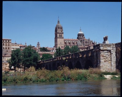 Vue du pont romain sur la rivière, Tormes et cathédrale - School Spanish