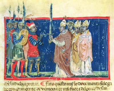Codex Correr I 383 Le pape Alexandre III (1105-81) remet l