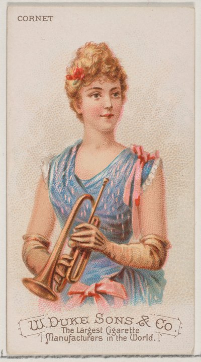 Cornet, de la série Instruments de musique N82 pour les cigarettes de marque Duke - Schumacher and Ettlinger