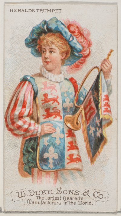 Trompette de héraut, de la série Instruments de musique N82 pour cigarettes Duke - Schumacher and Ettlinger