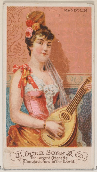 Mandoline, de la série Instruments de musique N82 pour les cigarettes Duke, 1888 - Schumacher and Ettlinger