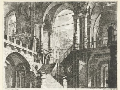 Bâtiment avec arcs et colonnes - Scipione Daretti