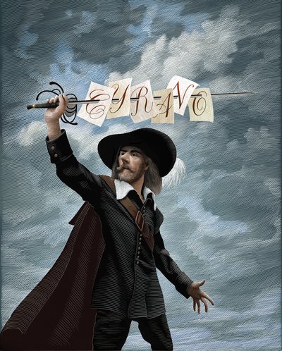 Cyrano De Bergerac, 2020 (scratchboard, colorisé numériquement) - Scott McKowen