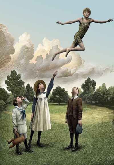 Peter Pan, 2008 (planche à gratter, colorisée numériquement) - Scott McKowen