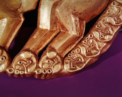 Emblème de bouclier en forme de panthère, 700-650 av. J.-C. (détail) - Scythian