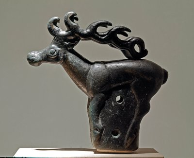 Art scythe : couvercle zoomorphe représentant un cerf - Scythian Scythian