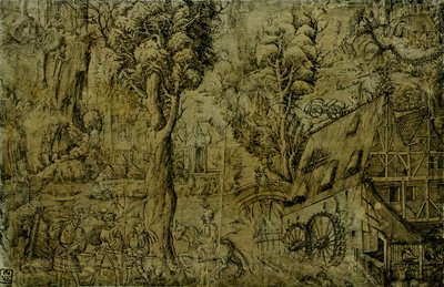 Paysage avec moulins à vent - Sebald Baumhauer