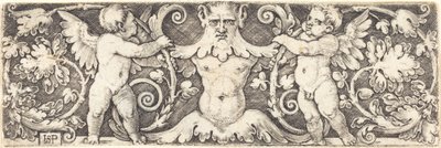 Ornement avec figure masculine entre deux génies - Sebald Beham