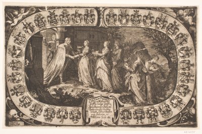 Les cinq vierges sages. Feuille commémorative à l