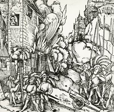 Siège de Carthage, gravure tirée de Cosmographia Universalis, par Sebastian Münster (1488-1552). Allemagne - Sebastian Munster